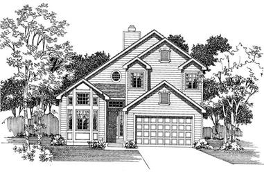 3-Bedroom, 1973 Sq Ft Cape Cod House Plan - 137-1592 - Front Exterior