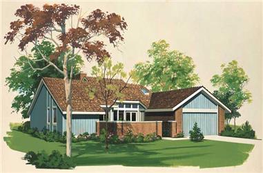 3-Bedroom, 1632 Sq Ft Contemporary House Plan - 137-1598 - Front Exterior