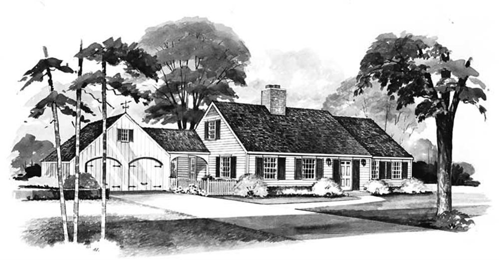 Cape Cod home (ThePlanCollection: Plan #137-1610)