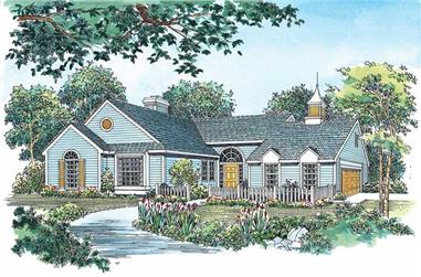 3-Bedroom, 1689 Sq Ft Country Home Plan - 137-1611 - Main Exterior