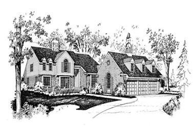4-Bedroom, 5084 Sq Ft Colonial House Plan - 137-1615 - Front Exterior