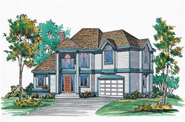 3-Bedroom, 2419 Sq Ft Transitional House Plan - 137-1625 - Front Exterior
