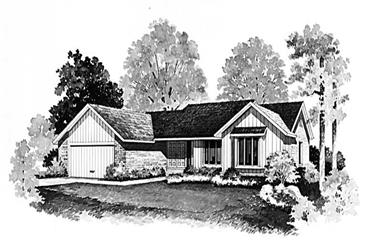 3-Bedroom, 1540 Sq Ft Ranch Home Plan - 137-1656 - Main Exterior