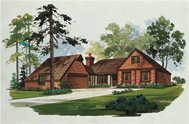 3-Bedroom, 1499 Sq Ft European House Plan - 137-1691 - Front Exterior