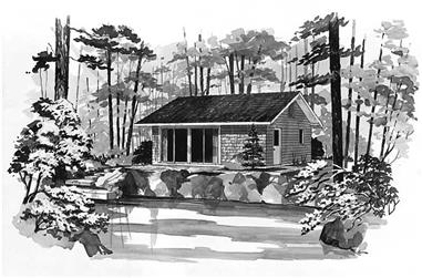 2-Bedroom, 480 Sq Ft Country Home Plan - 137-1703 - Main Exterior