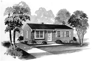 2-Bedroom, 880 Sq Ft Ranch Home Plan - 137-1748 - Main Exterior