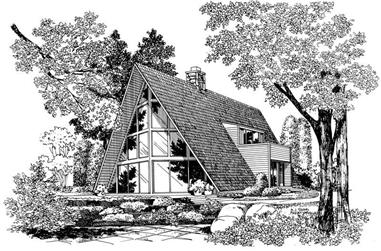 3-Bedroom, 1463 Sq Ft A Frame Home Plan - 137-1791 - Main Exterior
