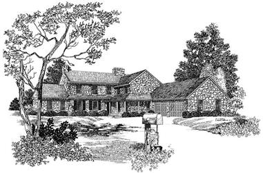 4-Bedroom, 3751 Sq Ft Country House Plan - 137-1805 - Front Exterior