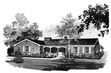 3-Bedroom, 1644 Sq Ft Country Home Plan - 137-1816 - Main Exterior