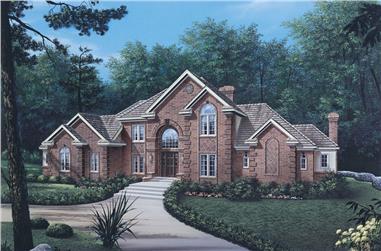 4-Bedroom, 3222 Sq Ft Traditional Home Plan - 138-1030 - Main Exterior