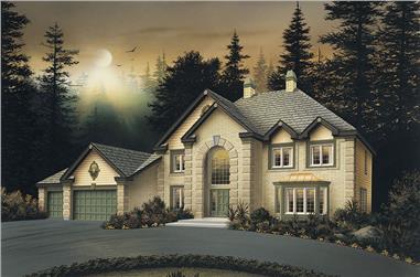 5-Bedroom, 3580 Sq Ft Traditional Home Plan - 138-1047 - Main Exterior