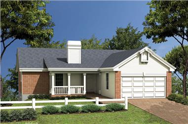 4-Bedroom, 1882 Sq Ft Ranch House Plan - 138-1049 - Front Exterior