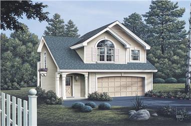 1-Bedroom, 632 Sq Ft Traditional Home Plan - 138-1071 - Main Exterior