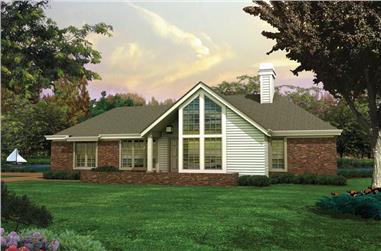 3-Bedroom, 1321 Sq Ft Contemporary House Plan - 138-1075 - Front Exterior