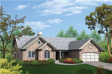 6-Bedroom, 3261 Sq Ft Ranch House Plan - 138-1096 - Front Exterior