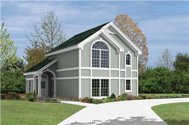 1-Bedroom, 891 Sq Ft Garage w/Apartments House Plan - 138-1103 - Front Exterior
