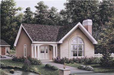 3-Bedroom, 1161 Sq Ft Cottage Home Plan - 138-1135 - Main Exterior