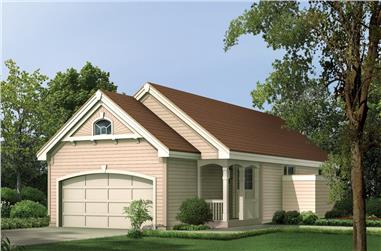 3-Bedroom, 983 Sq Ft Ranch House Plan - 138-1136 - Front Exterior