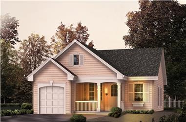 2-Bedroom, 888 Sq Ft Transitional House Plan - 138-1137 - Front Exterior
