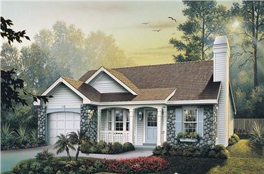 3-Bedroom, 1169 Sq Ft Ranch House Plan - 138-1138 - Front Exterior