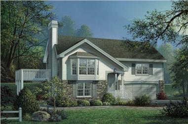 4-Bedroom, 2080 Sq Ft Traditional Home Plan - 138-1160 - Main Exterior