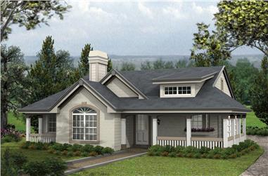 2-Bedroom, 1316 Sq Ft Cottage House Plan - 138-1164 - Front Exterior