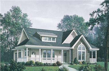 3-Bedroom, 1591 Sq Ft Country House Plan - 138-1171 - Front Exterior