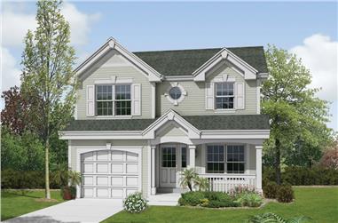 2-Bedroom, 1167 Sq Ft Traditional House Plan - 138-1179 - Front Exterior