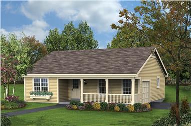 3-Bedroom, 1196 Sq Ft Ranch House Plan - 138-1185 - Front Exterior