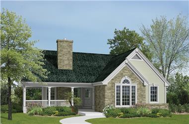 2-Bedroom, 1114 Sq Ft Country Home Plan - 138-1198 - Main Exterior