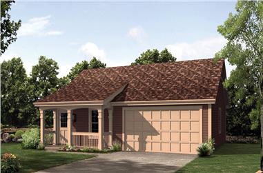 1-Bedroom, 496 Sq Ft Cottage Home Plan - 138-1212 - Main Exterior