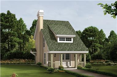 2-Bedroom, 1131 Sq Ft Cottage Home Plan - 138-1224 - Main Exterior