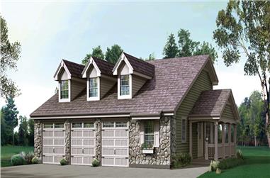3-Bedroom, 2882 Sq Ft Country House Plan - 138-1237 - Front Exterior