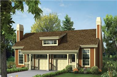 1-Bedroom, 1306 Sq Ft Multi-Unit House Plan - 138-1259 - Front Exterior