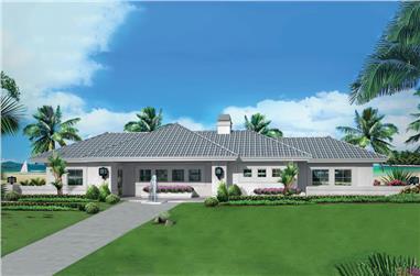 3-Bedroom, 2254 Sq Ft Ranch House Plan - 138-1284 - Front Exterior