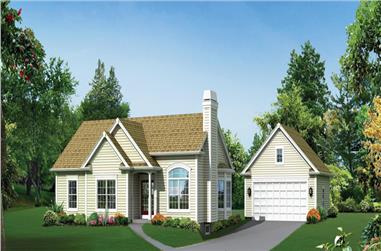 3-Bedroom, 1308 Sq Ft Country Home Plan - 138-1291 - Main Exterior