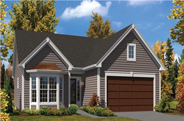 2-Bedroom, 1379 Sq Ft Ranch House Plan - 138-1301 - Front Exterior
