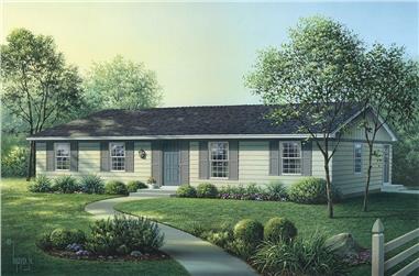 4-Bedroom, 1300 Sq Ft Country Home - Plan #138-1313 - Front Exterior