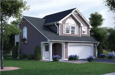 1-Bedroom, 632 Sq Ft Country House Plan - 138-1318 - Front Exterior