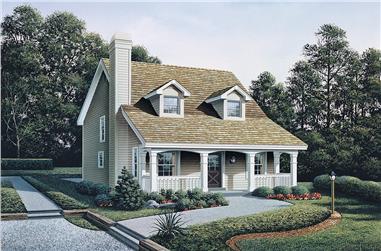3-Bedroom, 1299 Sq Ft Country Home Plan - 138-1319 - Main Exterior