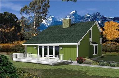 3-Bedroom, 1299 Sq Ft Vacation Homes House Plan - 138-1327 - Front Exterior
