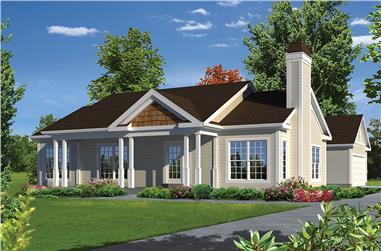 3-Bedroom, 1368 Sq Ft Country House Plan - 138-1339 - Front Exterior