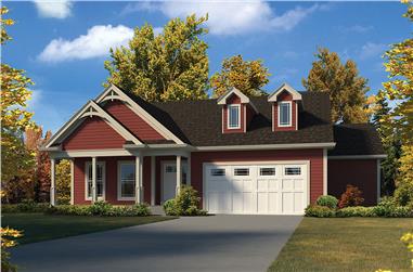3-Bedroom, 2453 Sq Ft Country House Plan - 138-1341 - Front Exterior