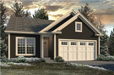 2-Bedroom, 1433 Sq Ft Country Home Plan - 138-1342 - Main Exterior