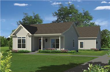 2-Bedroom, 944 Sq Ft Country Home Plan - 138-1347 - Main Exterior