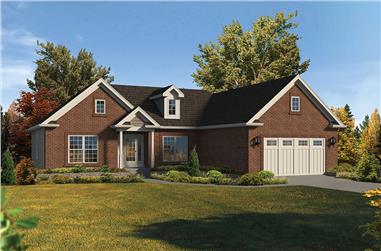 3-Bedroom, 1863 Sq Ft Country House Plan - 138-1352 - Front Exterior