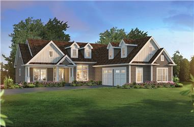 3-Bedroom, 1983 Sq Ft Country Home Plan - 138-1361 - Main Exterior