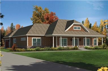 4-Bedroom, 2392 Sq Ft Country Home Plan - 138-1409 - Main Exterior
