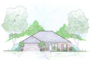 3-Bedroom, 1354 Sq Ft Ranch House Plan - 139-1006 - Front Exterior