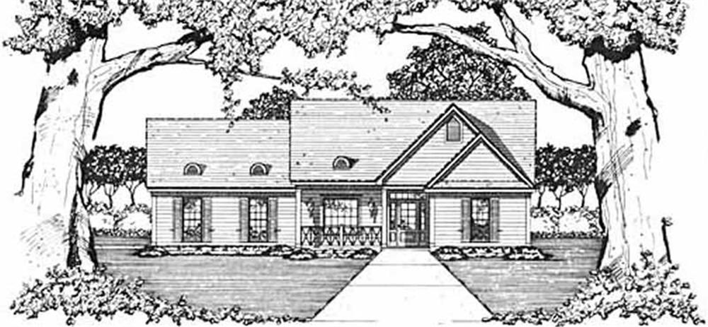 Front elevation of Country home (ThePlanCollection: House Plan #139-1029)